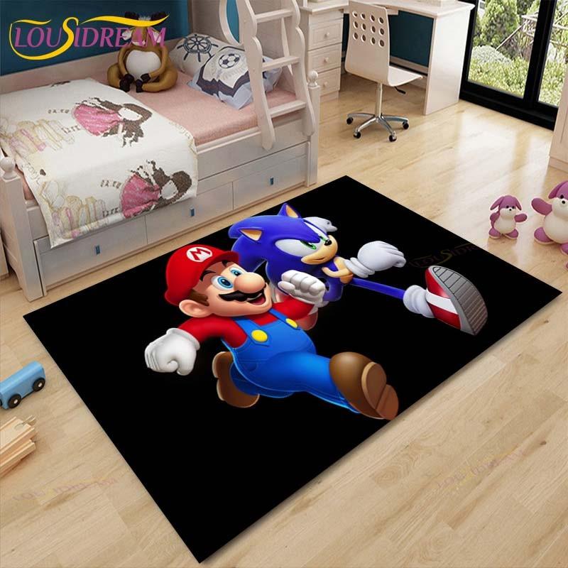 Mario Bros Anime Teppich Wohnzimmer Schlafzimmer Nachttisch Matte Japanisches Arbeitszimmer Computer Stuhl Home Fashion Bodenmatte Bereich Teppich
