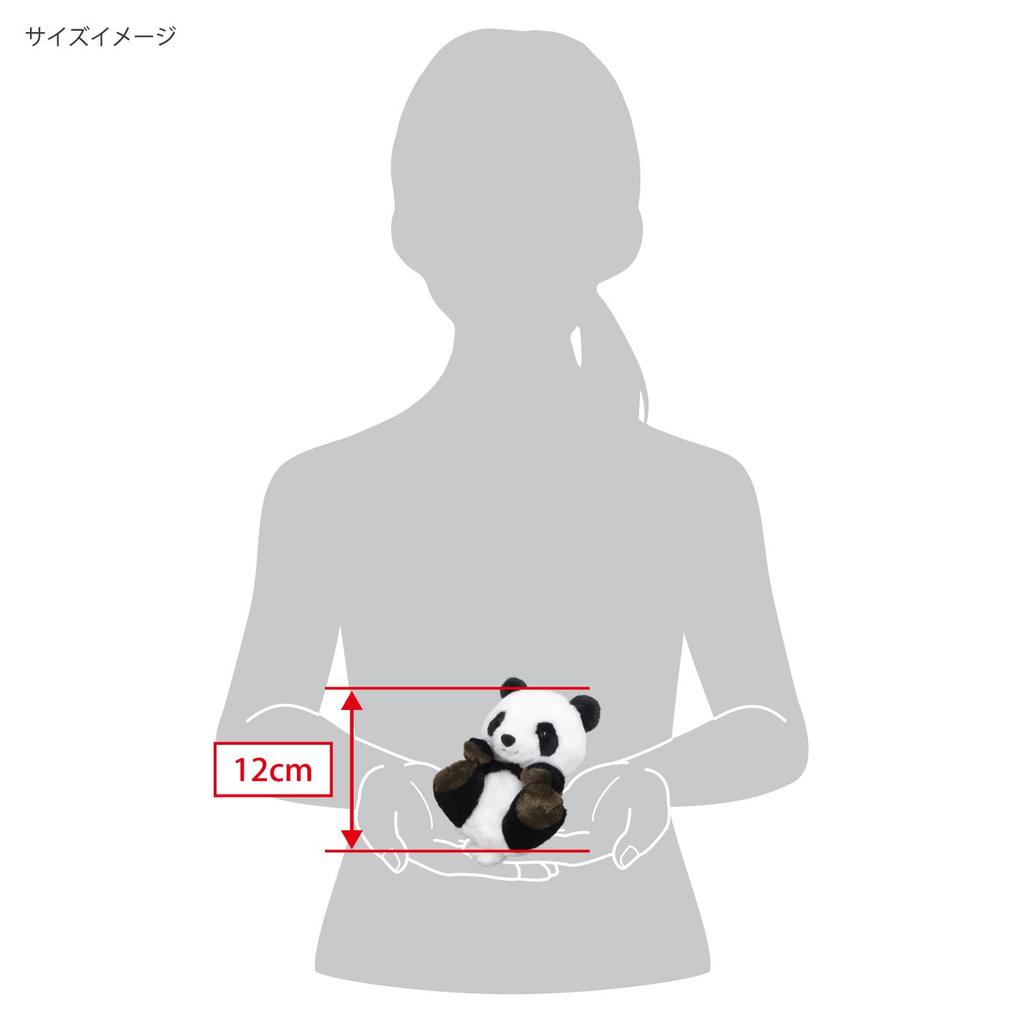 Sanei Boeki Original Kyunkoro Panda Plush Toy, W10 x D12 x H12cm, Animal
