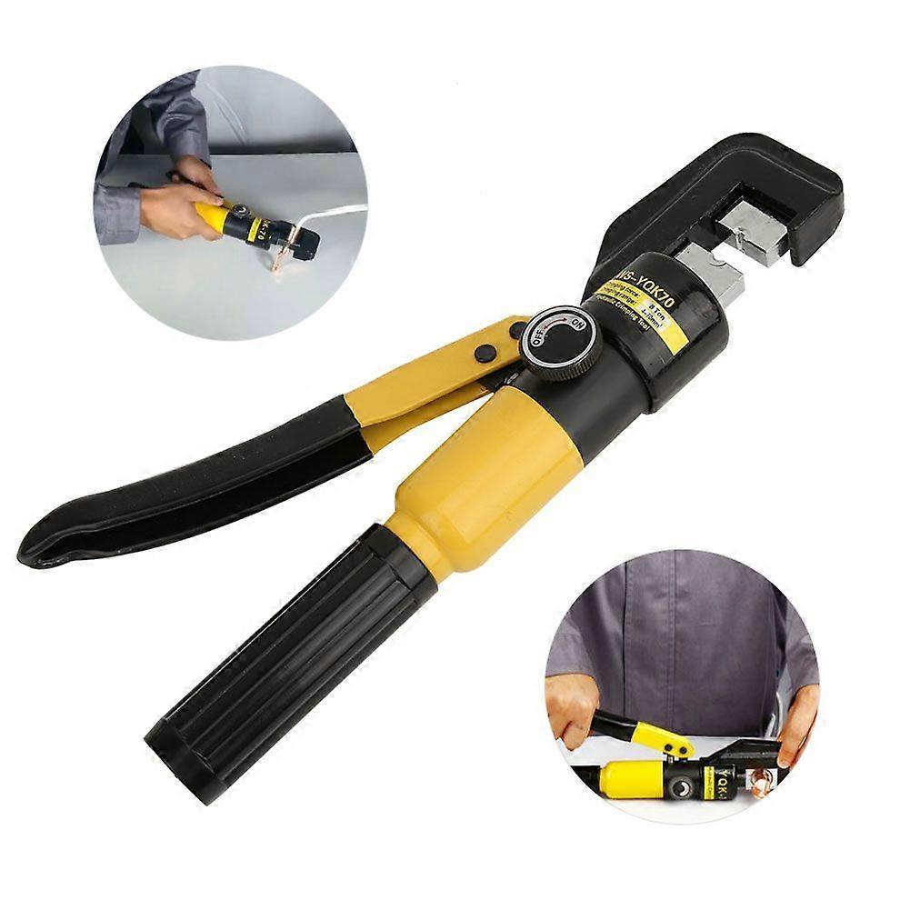 8 Ton Hydraulic Wire Cable Lug Terminal Crimper Crimping Tool 16 Dies 4-70mm
