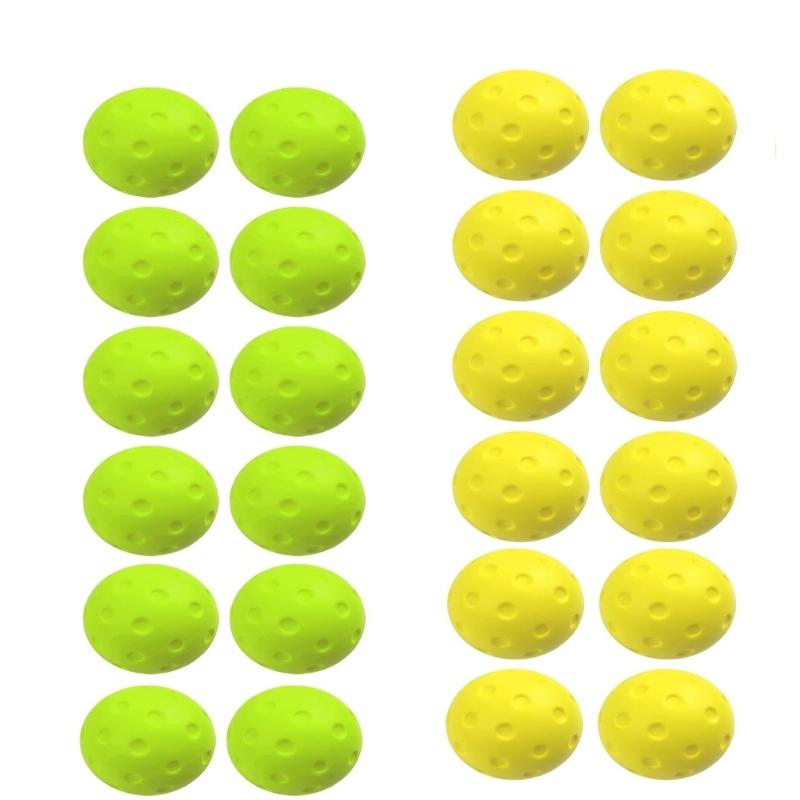 Gentle Touch Training Pickleballs for Practice, 12 Pack High Bounce Dimpled Game Balls with Carry Bag for Indoor Outdoor Warmups Use