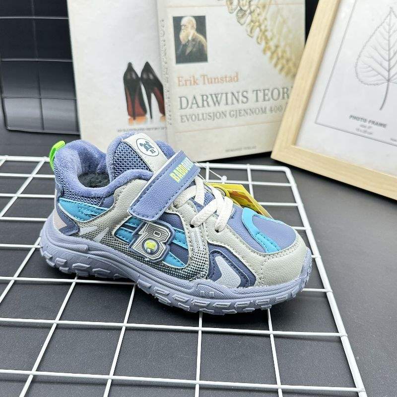 

23 зимние мальчики и девочки Babu функциональная обувь теплая и нескользящая два хлопка бархат маленькая средняя школа детская спортивная обувь обувь для малышей foot length + 1.5cm is equal to the inner length