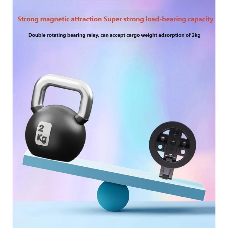 360 Rotating Aluminum Alloy Phone Holder Rack Support Suction Car Mount Magnetic Attachment For Stable Device Positioning