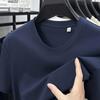Comfortable Soft  Lyocell T Shirt Summer Male Breathable Antibacterial Solid Lightweight Short Sleeve Crewneck Undershirt