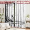 2D flat printing 2pcs Curtain Window Curtains Little Elephant in Rain Digital Printed Polyester Drapes Family Party Perfect for