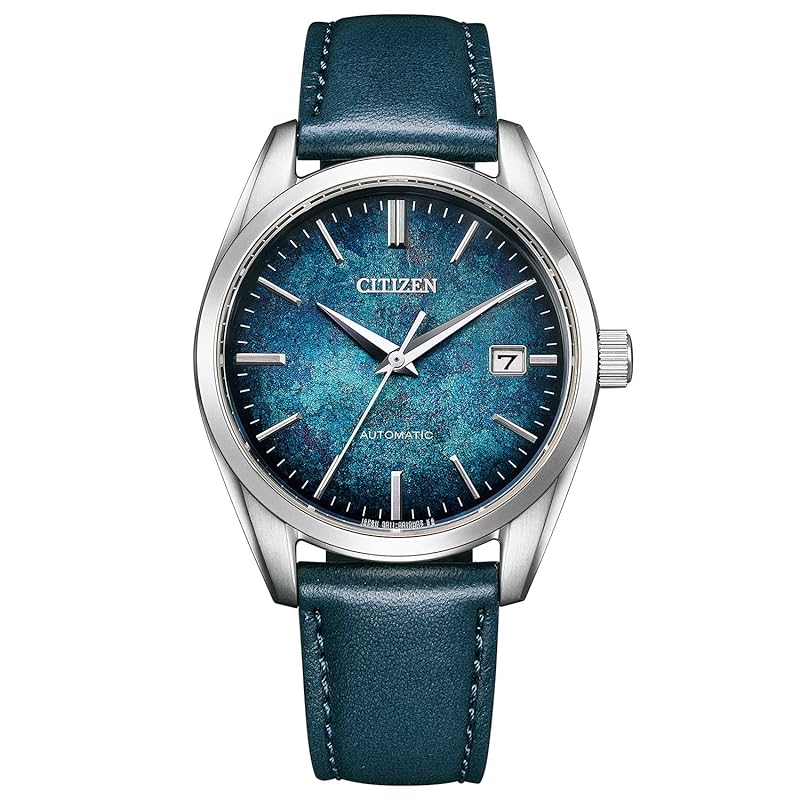 

[Citizen] watch mechanical self-winding Silver foil lacquer dial made in Japan NB1060-12L men s blue