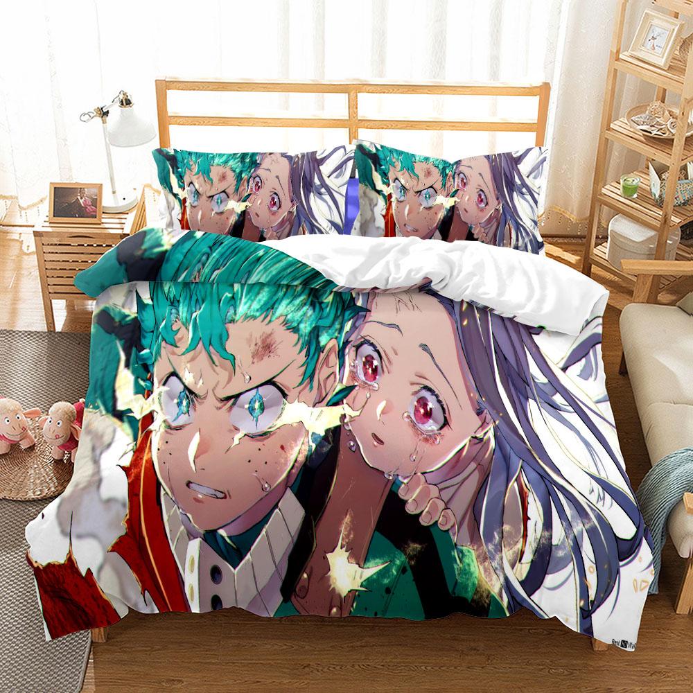 Deku Hero Academia Duvet Cover Set EU Single Double King US Twin Full Queen Size  Bed Linen Set