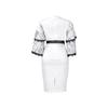 Large Size Women Summer Fashion Flare Sleeves Dress Ladies One Piece V Neck Sheath Dress with Belt