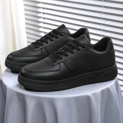 Herren Outdoor Lederschuhe Flach Klassisch Schwarz Sportschuhe Schnürschuhe Skateboard Board Schuh Walking Weiß Freizeit Laufschuhe