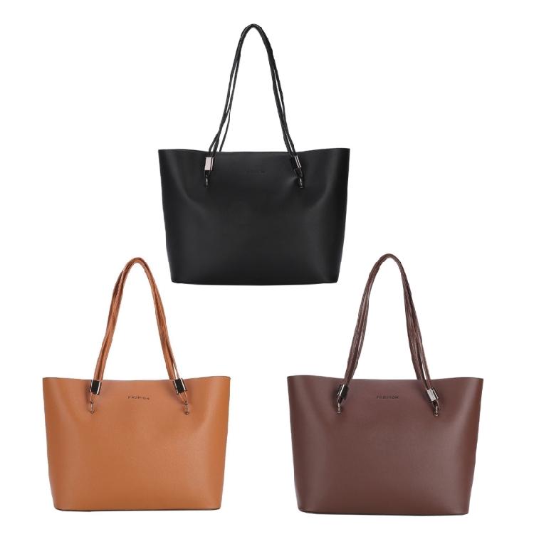 Handbag PU Bag for Girl Women Large Capacity Shopping Bag Versatile Shoulder Bag