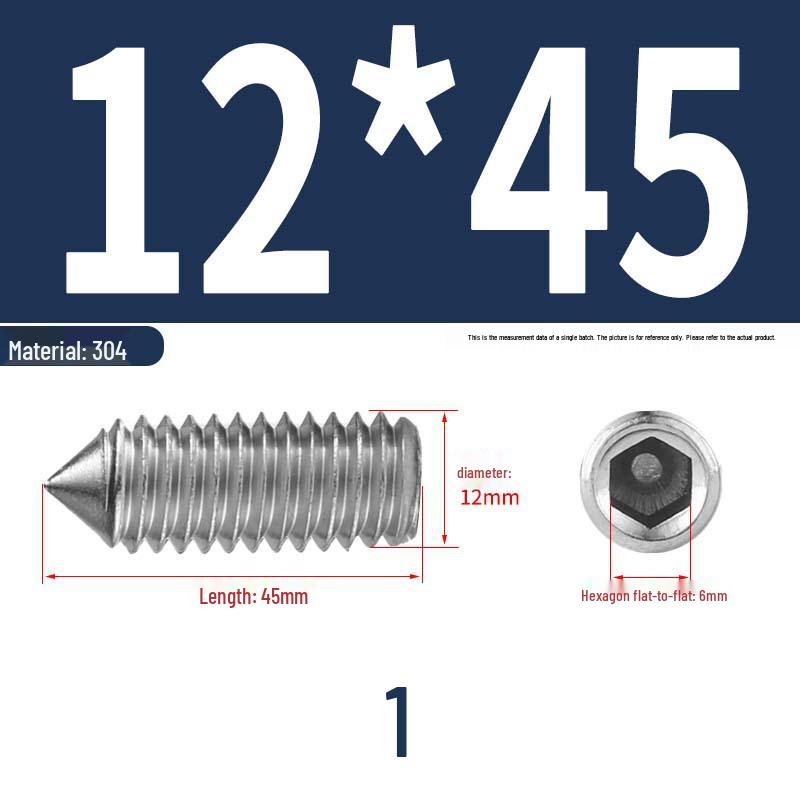 12.9 Edelstahl 304 Innensechskant Kegelspitze Gewindestift M2/M3
