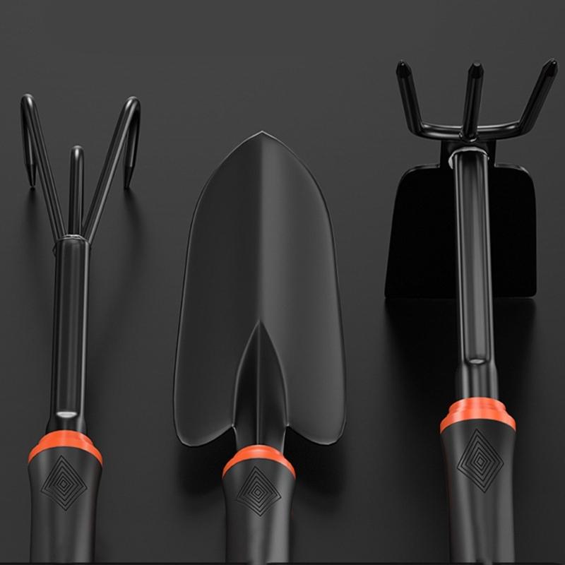 Carbon Steel Digging Tool Set Nonslip Rubber Coated Handles Suitable For Transplanting Flowers And Vegetables