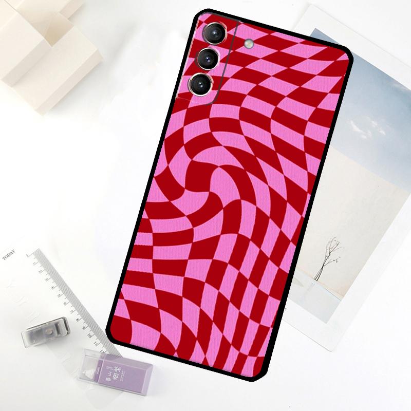 Crazy Checkered Phone Case For Samsung Galaxy S25 FE S20 FE S21 S22 S23 S24 S25 S26 Ultra S10 S25 Plus Cover