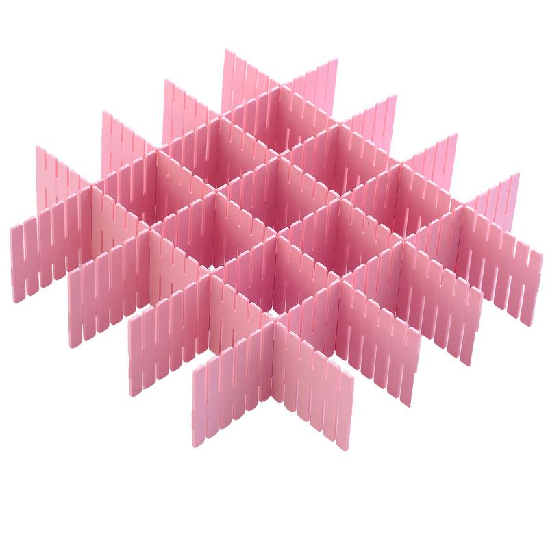 4 Pieces of Drawer Partition Partition Partition Free Combination Classification Partition Plastic Underwear Socks Storage Cell Finishing Cell
