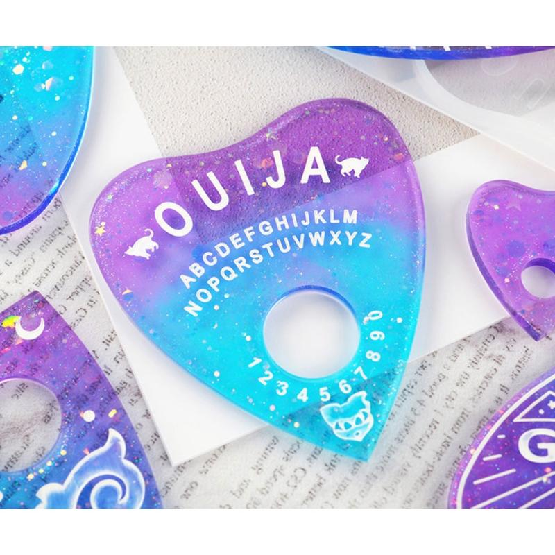 DIY Gothic Hexerei Board Tag Schlüsselanhänger Silikon Epoxidform DIY Schlüsselanhänger Anhänger Schmuck Bastelform für Geschenk