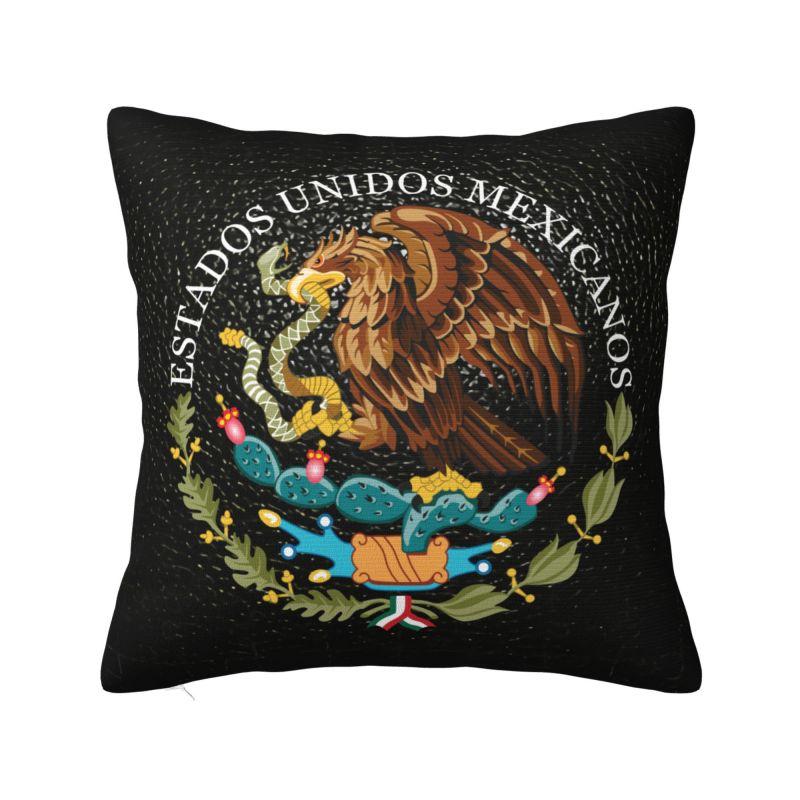

Пользовательский Герб Мексики Наволочки Декор Современный Мексиканский Флаг Печать Украшение Подушки Салон Квадратная Наволочка 30x30cm 12x12in