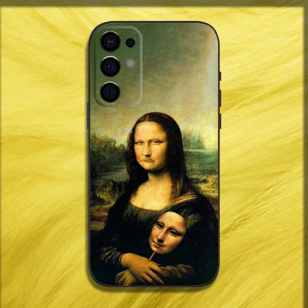 

M-Mona Lisa Pat Dog Art Phone Case For Samsung S24,S21,S22,S23,S30,Ultra,S20,Plus,Fe,Lite,Note,10,9,5G Black Soft Cover Samsung S30Ultra5G