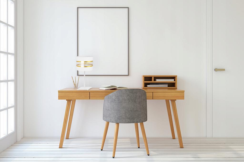 Night Table Lamp, Elegant Gold Lampshade, 20 Cm