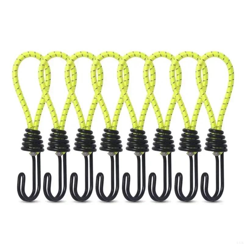 Bungee Cord with Hooks 10 Pack Superior Rubber Heavy Duty Straps Strong Elastic Rope for Outdoor Tent Luggage Rack Camping Cargo