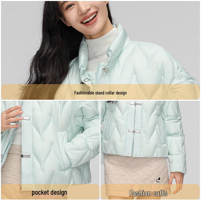 XueZhongFei Women's New Chinese Style Stand Collar Down Jacket