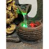 Polyresin Table Top Indoor Outdoor Water Fall Fountain with LED Lights Home Decor Decoration Gift Gifting Items