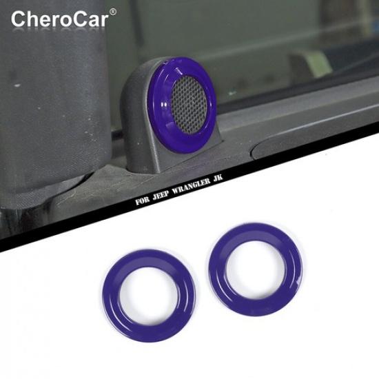 A Pillar Speaker Decor Cover Trim For 07-14 Jeep Wrangler JK Accessories Purple