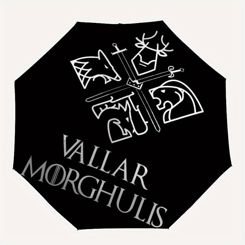 

1pc Game of Thrones Automatic Folding Umbrella, Portable Collapsible Design, 8-Rib Iron Frame, , All-Season Casual Outdoor Accessory yy0901005