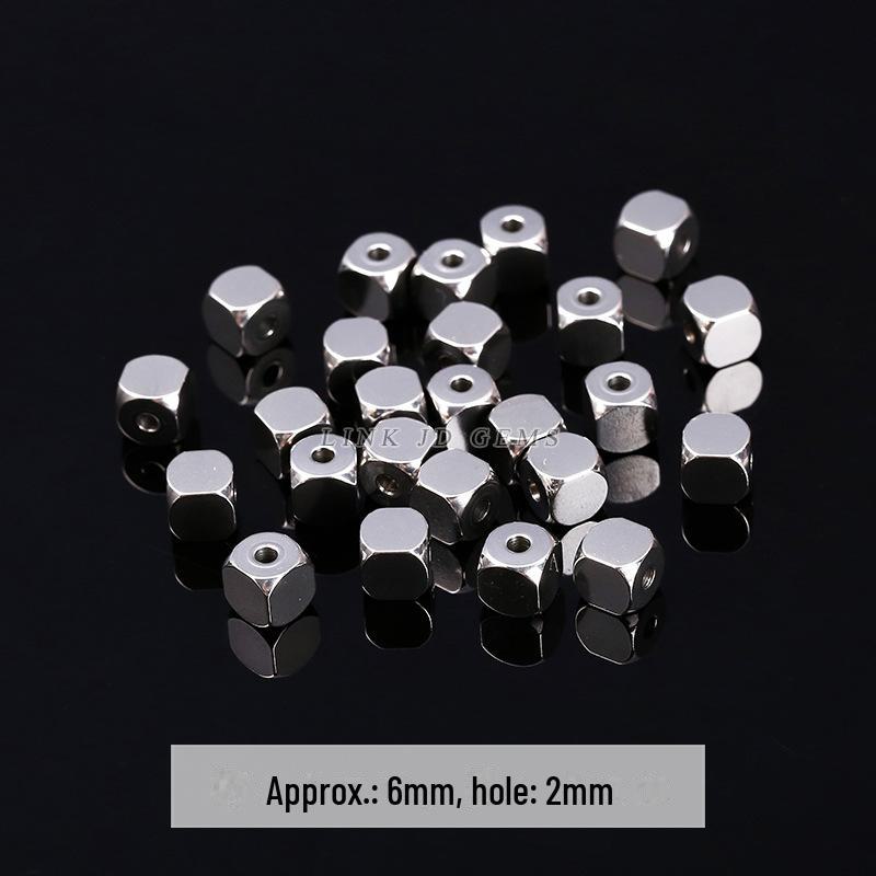 Jingde Stainless Steel Hammer Bamboo Tube Spacer Beads & O Buckle DIY Jewelry Accessories.