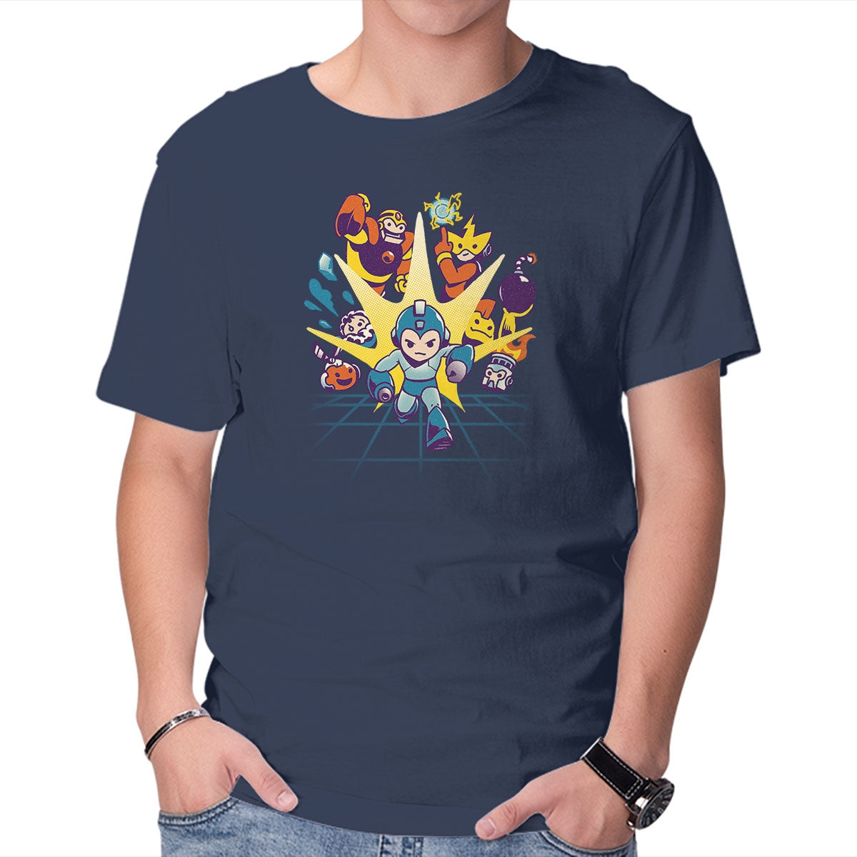 Unisex Crew Neck T-Shirt Rokku Run Graphic Short Sleeve Casual Tee S