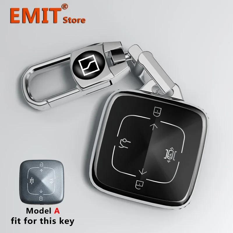 Tpu Car Key Case For Zeekr 001 009 X 007 Remote Protection Cover Bag Shell Keychain Key Ring Holder Fob Accessories
