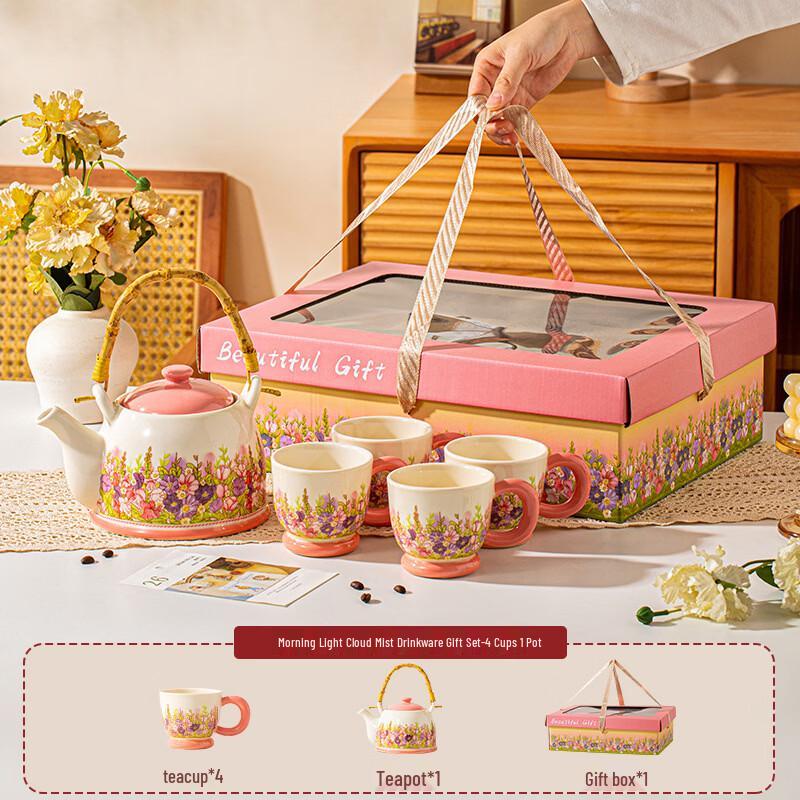 

Morning Cloud Mist Ceramic Tea Set