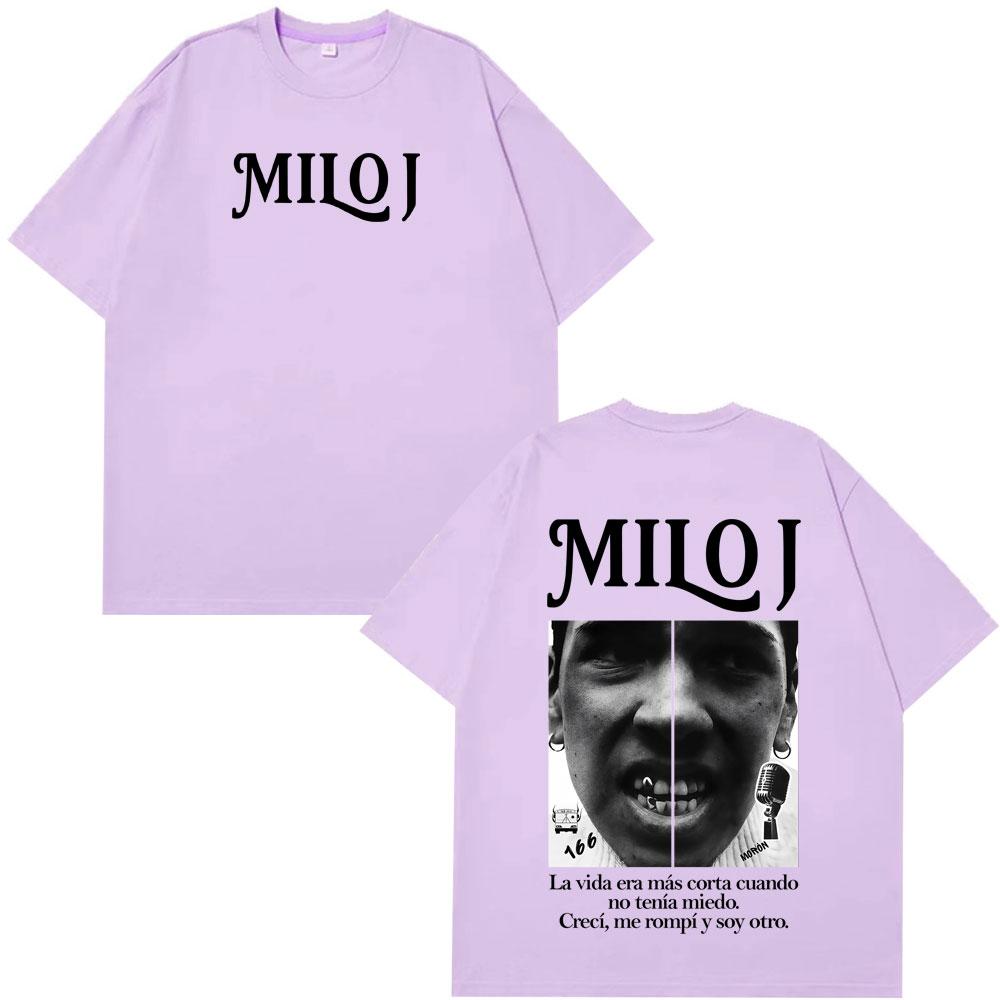 

Rapper Milo J Vintage Graphic Tshirt Men Women Fashion Hiphop Tshirt Shortsleeved Loose Casual Cotton Tshirts Fan Gifts 3XL