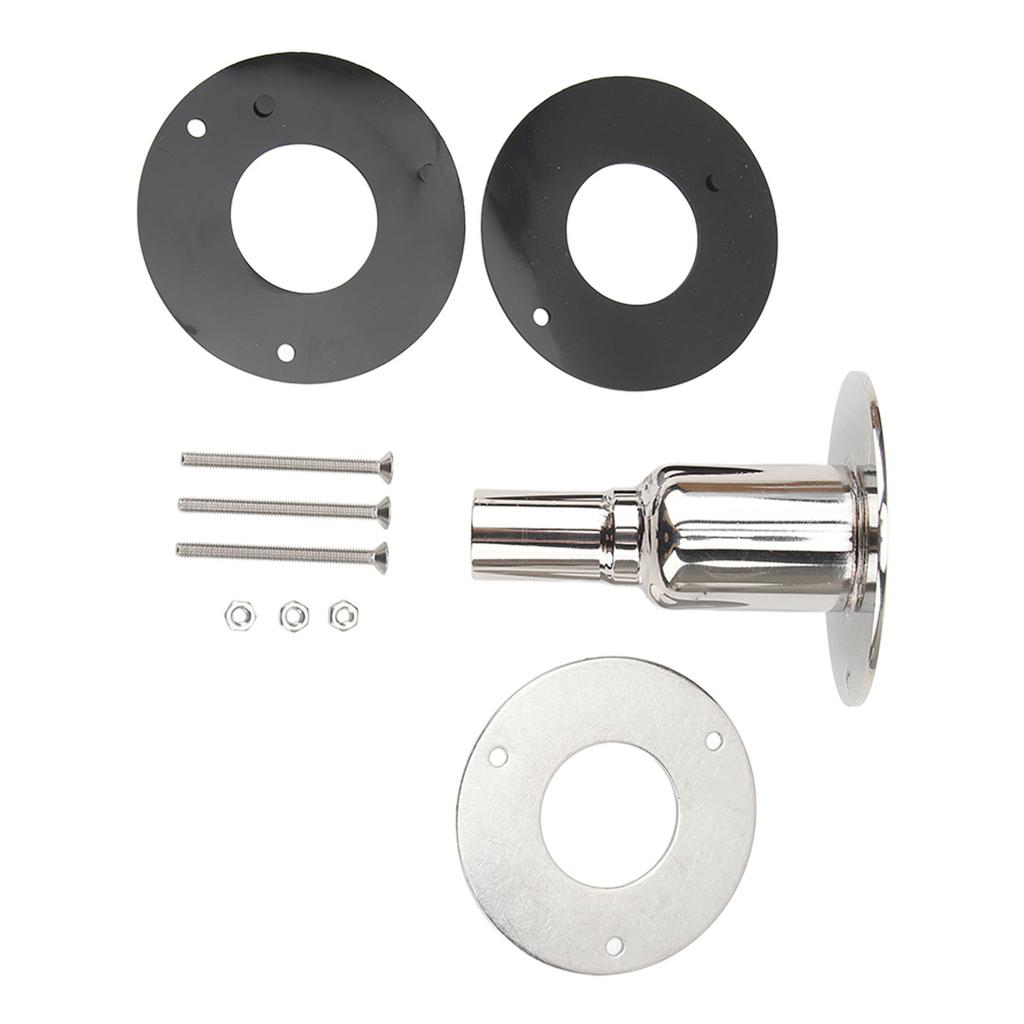 22mm Thru Hull Exhaust Skin Fitting Socket 316 Stainless Steel Tube Pipe Socket for Yachts Ship Diesel Heater Vents
