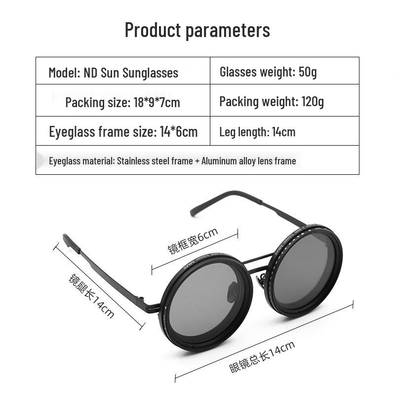 ND2-400 Verstellbare UV-Schutz Polarisierte Angel-Sonnenbrille mit ND-Filter