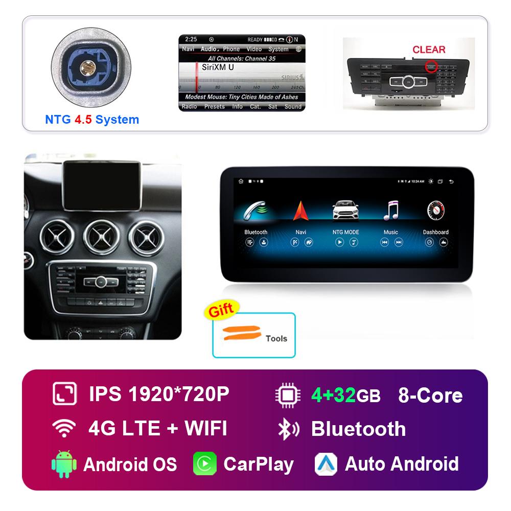 

10,25 дюйма 1920*720P HD для Mercedes Benz A /CLA / GLA Class W176 X117 X156 W463 2013 - 2018 Android Car Radio Multimedia Player
