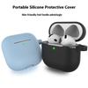 For AirPods 4 Earphone Silicone Case Set with Anti-Lost Keychain, Strap, Ear Tips, Cleaning Pen
