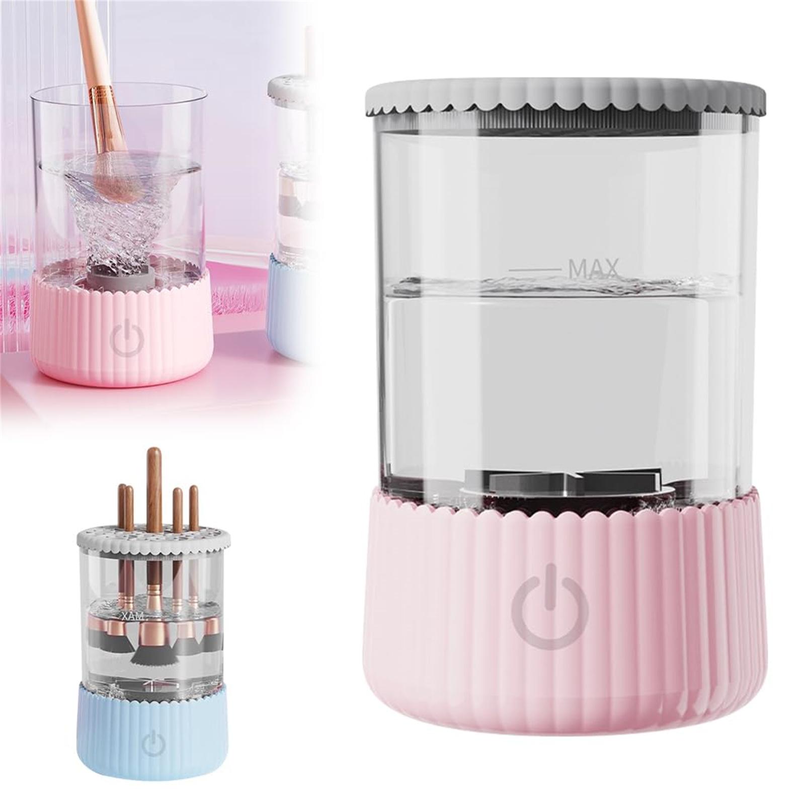 

Electric Makeup Brush Cleaner Machine, Automatic Spinning Make Up Brush Washer Portable Makeup Brushes Cleanser For All Size Beauty Makeup Brushes One Size рожевий