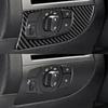Bright Carbon Fiber Car Front Headlight Switch Frame Cover For BMW 6 E63 04-10