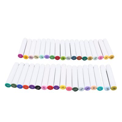 36 Pezzi Pennarelli Ricariche d'Inchiostro Cartucce di Ricambio Colori Assortiti con Corpo in Plastica PP