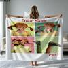 1PC Pippi Longstocking Custom Name Patterned Flannel Blanket Suitable For All Seasons for Home Decor Warmth and Comfort Gifts Holiday Present