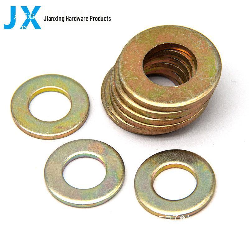 Yellow Zinc Plated Flat Washer, Multi-color Zinc Washer M4 M5 M6 M8 M10 M12.