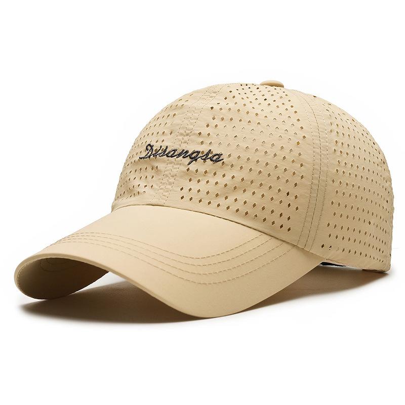 Embroidered Men's Summer Breathable Baseball Cap Sunscreen Quick-Drying Peak Cap Sunshade Cap