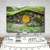 Hobbit Cave Photography Background Matamata Rural Hobbit Living Room Green Grass Garden Hobbit Cave Background