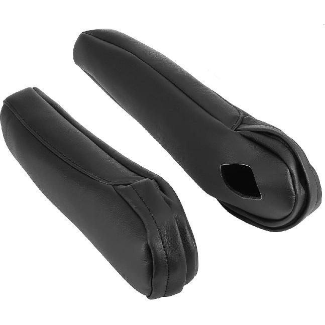 Unifizz 1 Pair Car Front Seat Center Console Cover Armrest Cover Replacement Microfiber Leather Black for Honda Odyssey 2005 2006 2007 2008 2009 2010