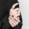 Vintage Exaggerated Irregular Curved Concave Wide Band Open Ring For Women Fashion Statement Jewelry