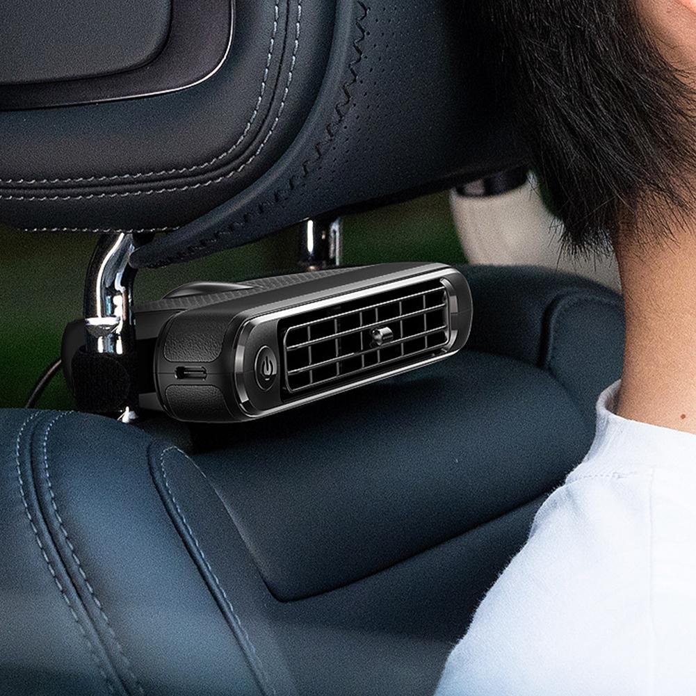 USB Car Cooling Fan for Backseat 3 Speeds Portable Car Seat Headrest Fan 5V/2A Electric Car Seat Fan for Mini Cars RVs Sedans