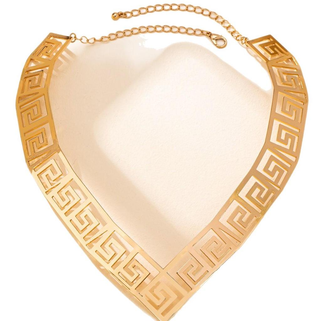Geometric Hollowed-Out Minimalist Retro Women's Necklace