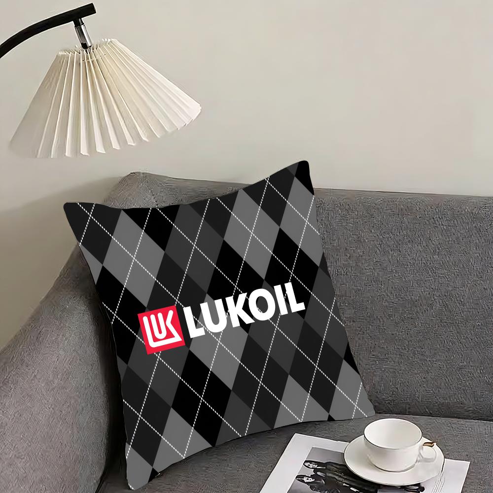 Lukoil Cushion Cover Reversible Plush Pillow Cover – For car, sofa, bedroom, perfect as a gift.