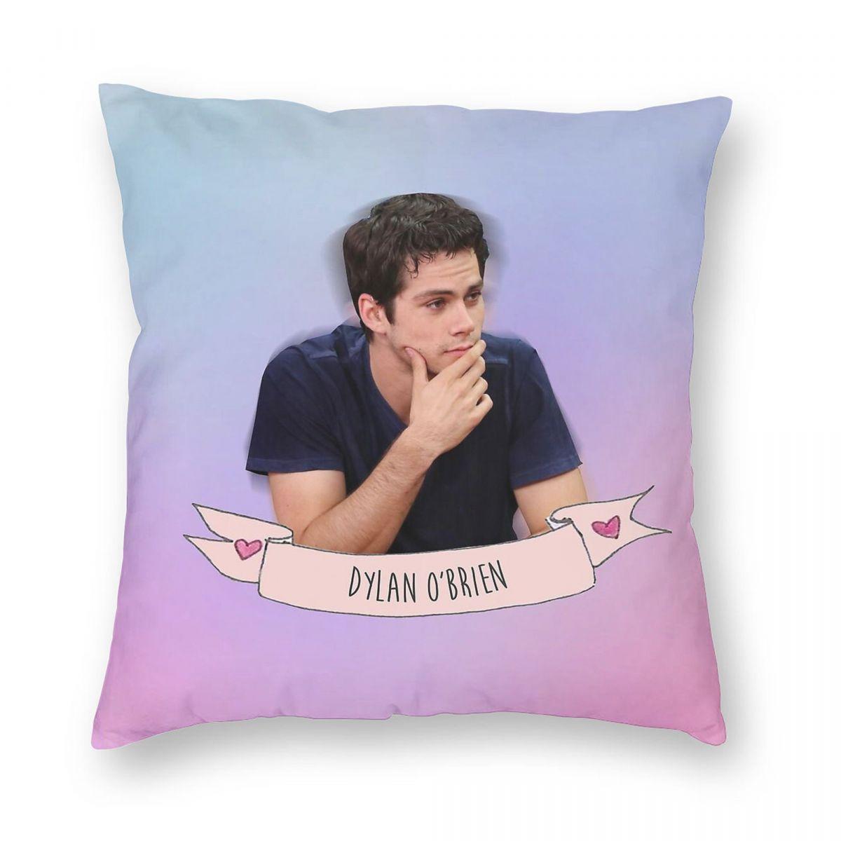 Dylan OBrien Thinking Square Pillowcase Polyester Linen Velvet Pattern Zip Decorative Pillow Case Home Cushion Cover 30x30cm