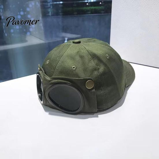 Travel Sunshade Accessories Pilot Goggles Baseball Cap, Integrated Foldable Design, Adjustable UV Casual Hat Resistant Sun for Outdoor Sports
