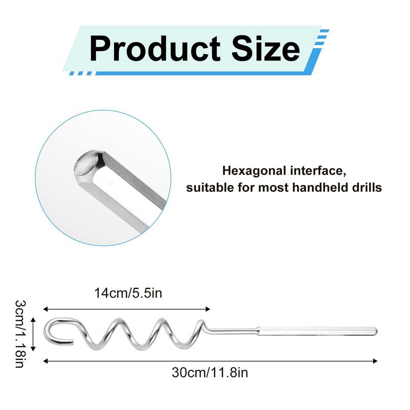 30/40CM Stainless Steel Nut Butter Mixer Stirrer Set Butter Sauce Mixer Kitchen Gadgets Household Manual Mixing Kitchen Tools